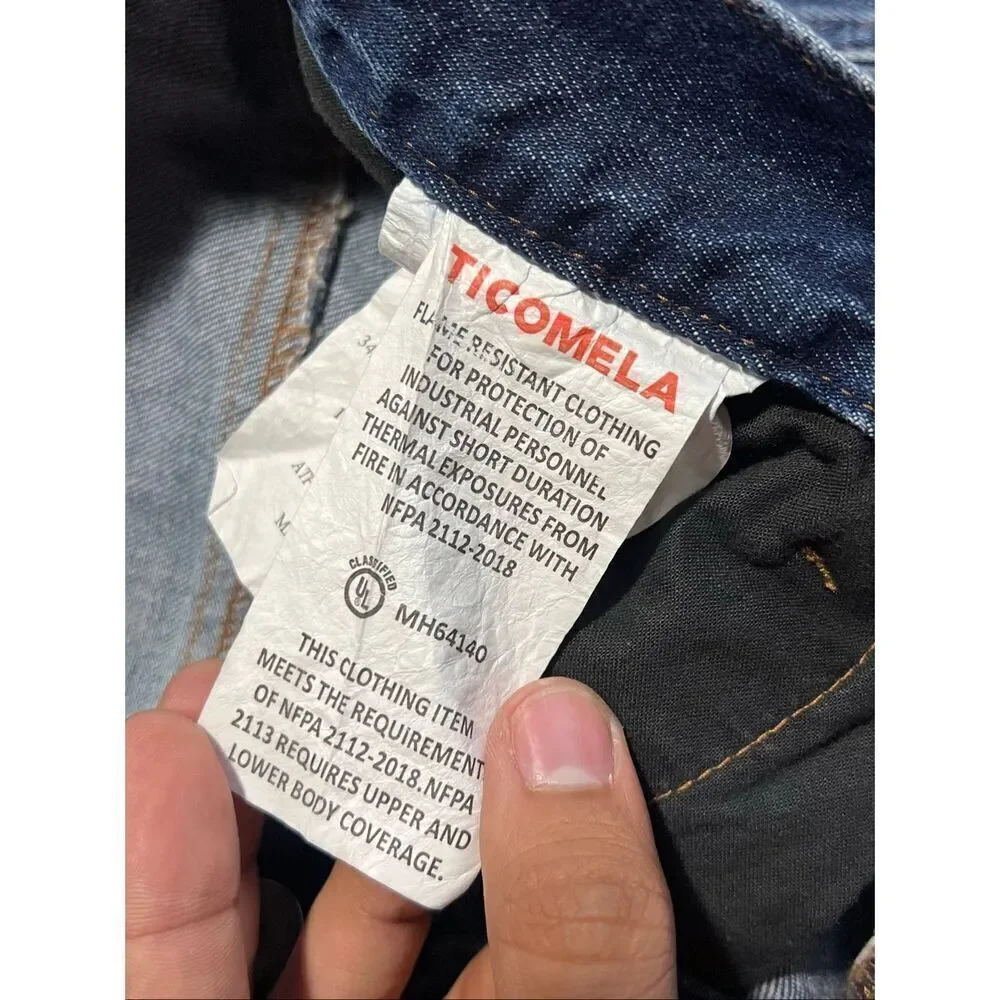 Vintage Y2K Ticomela FR Flame Resistant Wideleg Jeans